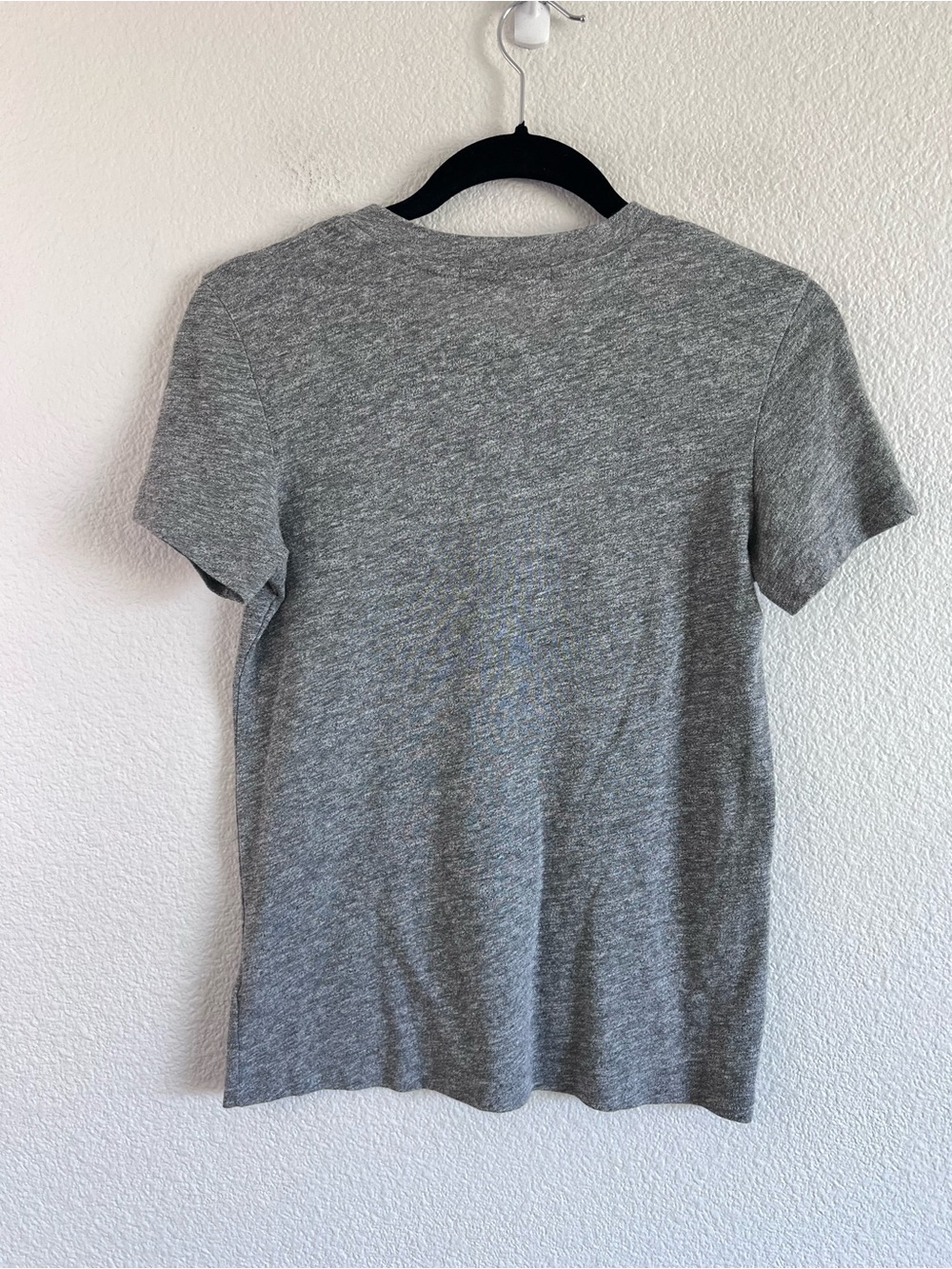 Stateside Women's Grey Slub Crew Neck T-Shirt Heathered Grey Textured Cotton - Picture 3 of 7